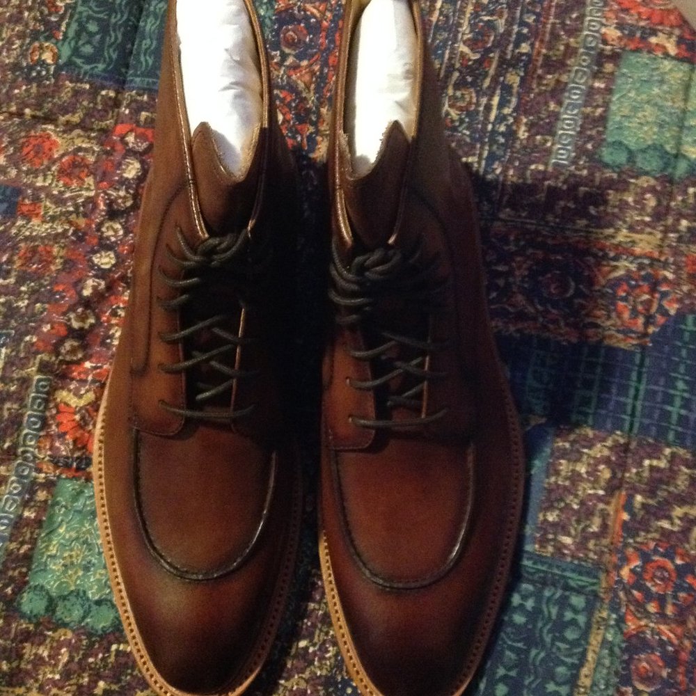 Curatore Savona Men's congac Leather Lace Up Boots - Size:11 - New in Box